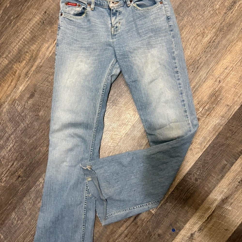 Y2K Guess Stretch Denim Jeans Womens 27 Low Rise Bootcut
